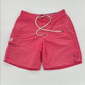 Polo by Ralph Lauren Men's Coral Swim Shorts activewear beach pool nylon S